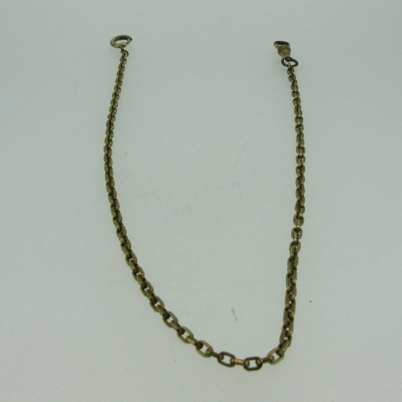 Antique Worn Gold Filled Ornate Chain link Pocket Watch Chain (B10768)