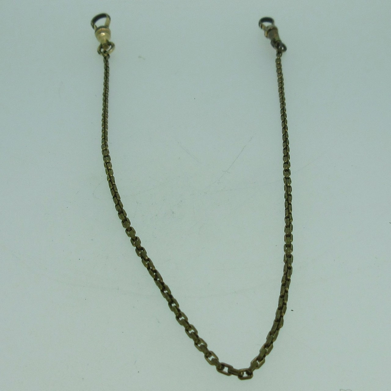 Antique Worn Gold Filled Detailed Chain link Pocket Watch Chain (B10769)