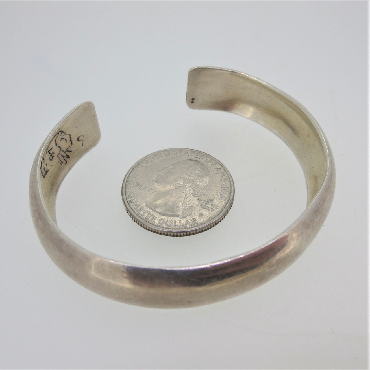 Plain Sterling Silver C-Band Bracelet