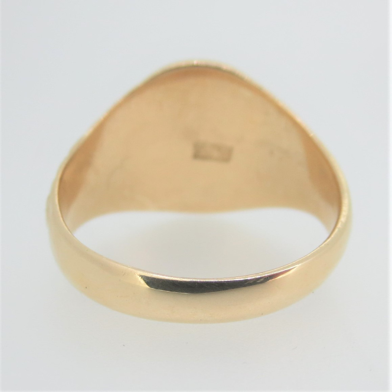 14k Gold Large Signet Ring - Monogram Signet Ring, 14k Gold Ring, Bold  Ring, Chunky Gold Ring, Personalized Ring, Engraved Letter Ring, Real Gold