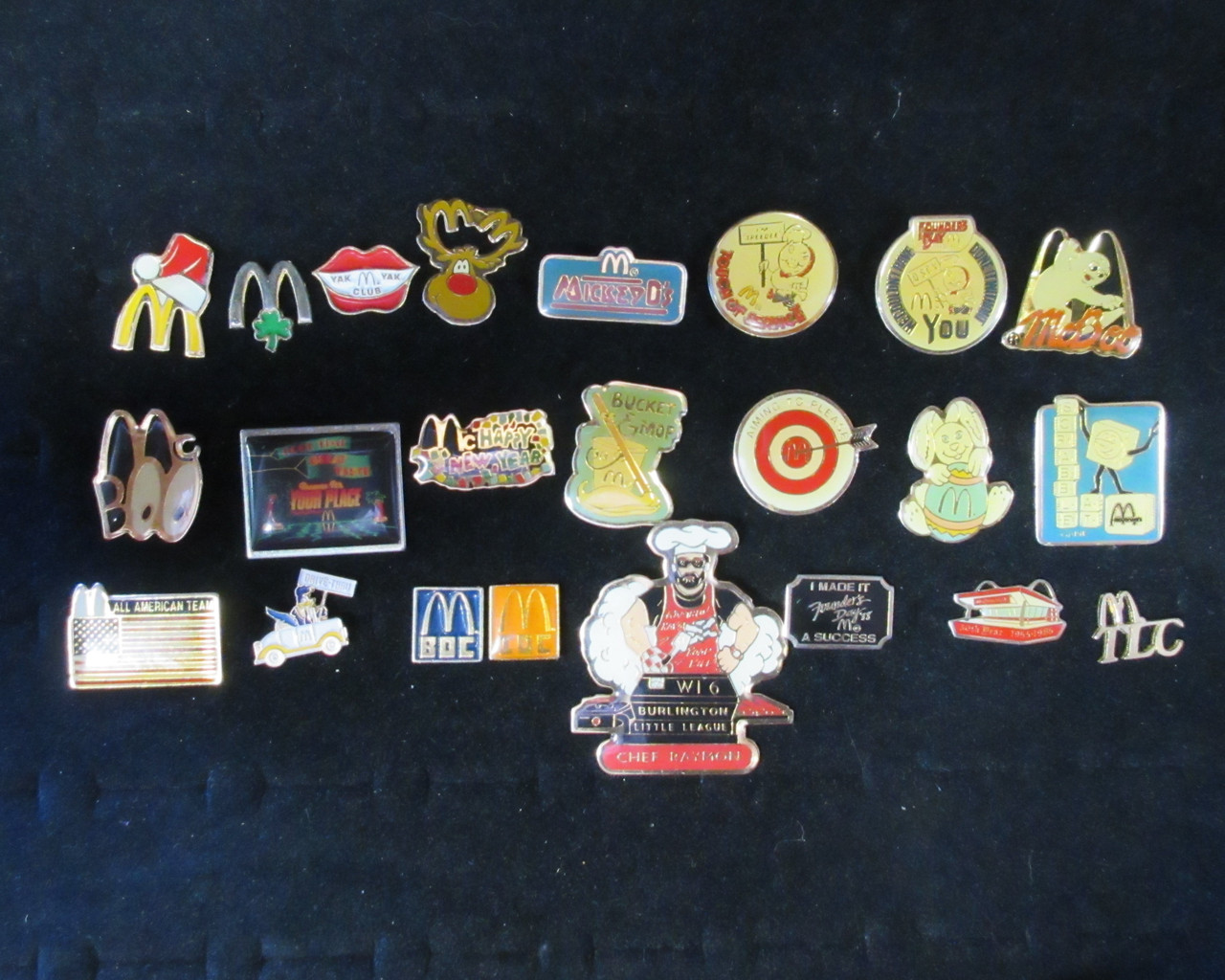 Lot of 23 Vintage McDonald's Employee Pin St. Patrick's McBoo Founders &  More