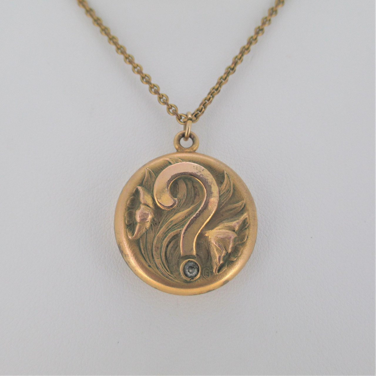 S&BL Co Veribest Gold Filled Art Nouveau Question Mark
