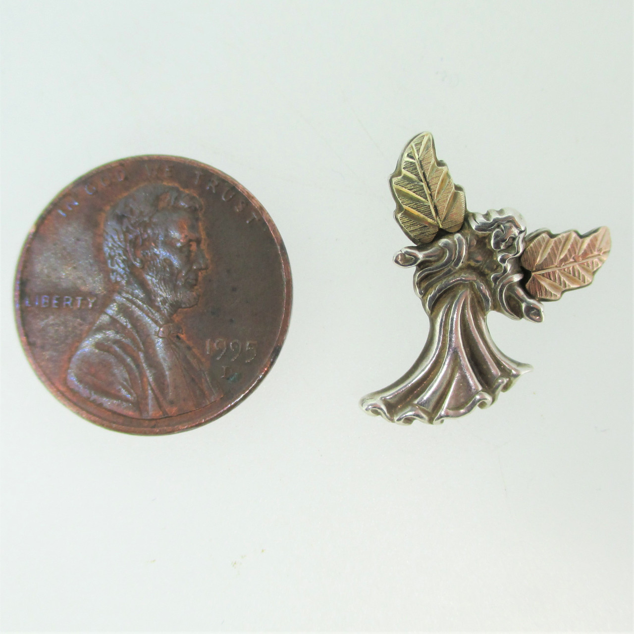 Sterling Silver Coleman Co. Angel 12K Black Hills Gold Pendant Sterling Silver Coleman Co. Angel 12K Black Hills Gold Pendant