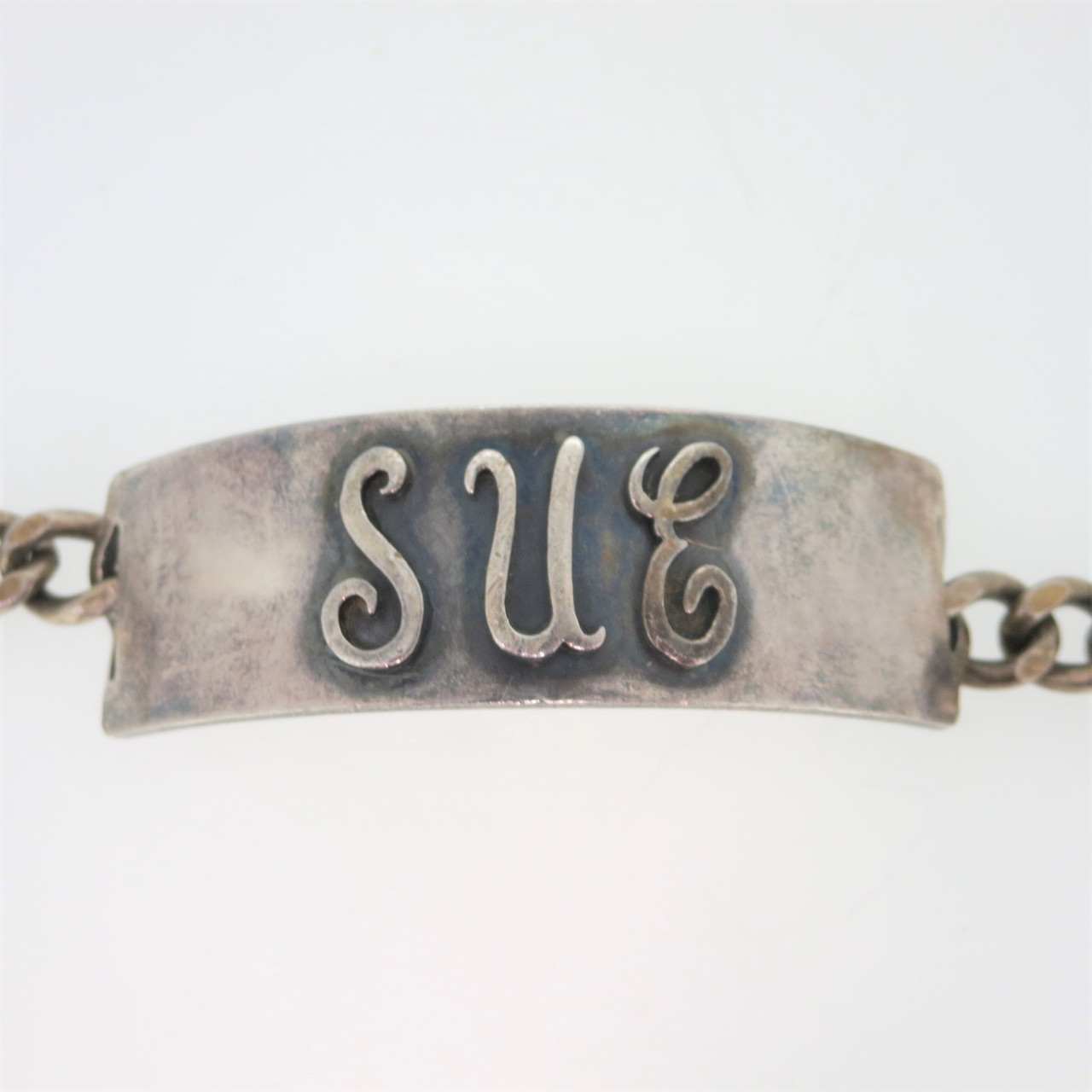 LGU® Sterling Silver Cursive Initial Letter Charm Bracelet