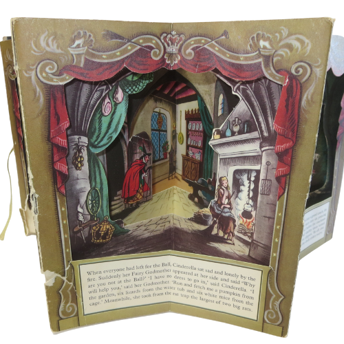 1950 Peepshow Series Cinderella Roland Pym Brett Lithograph Pop Up Children S Book