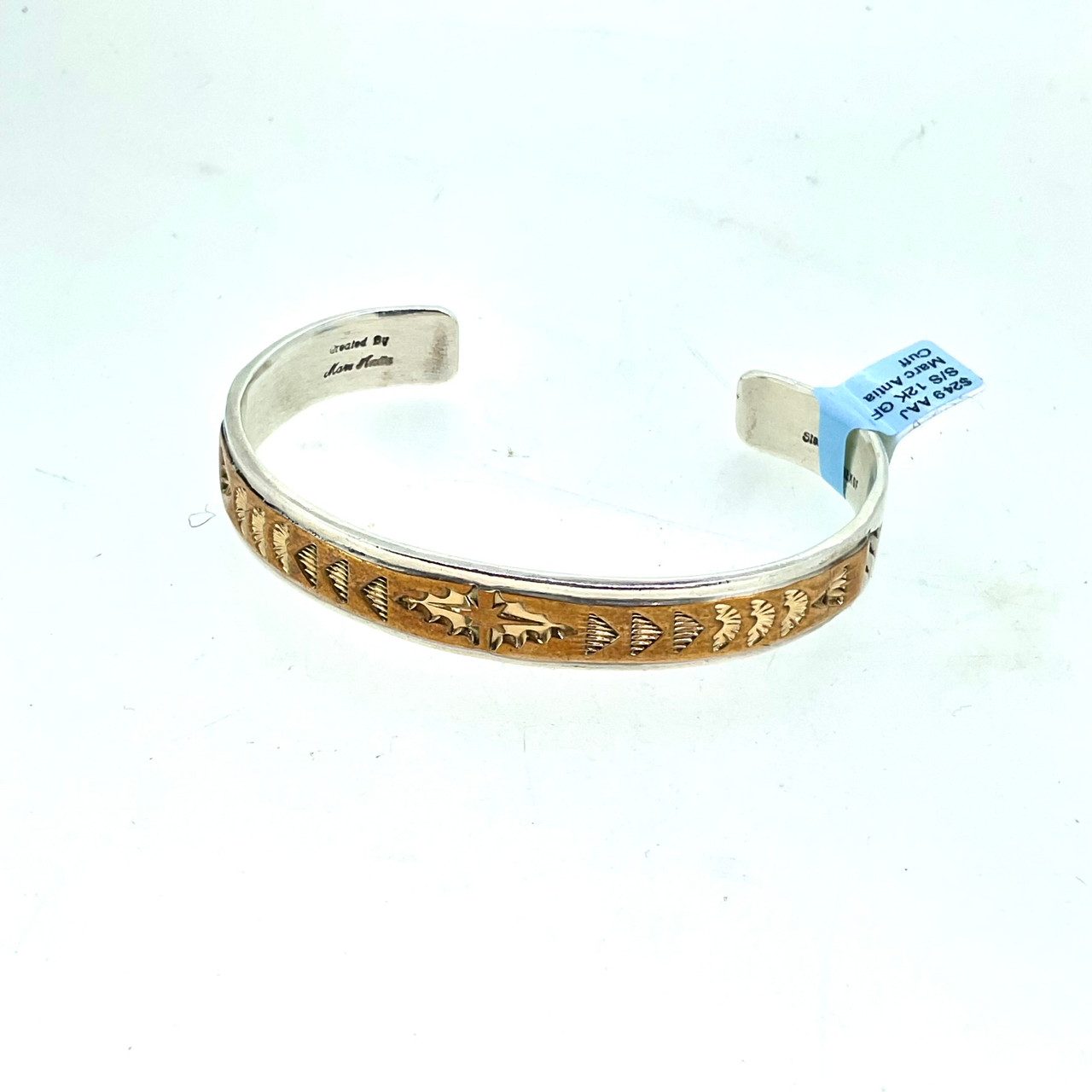 Sterling Silver 12K Gold Filled Marc Antia Cuff Bracelet