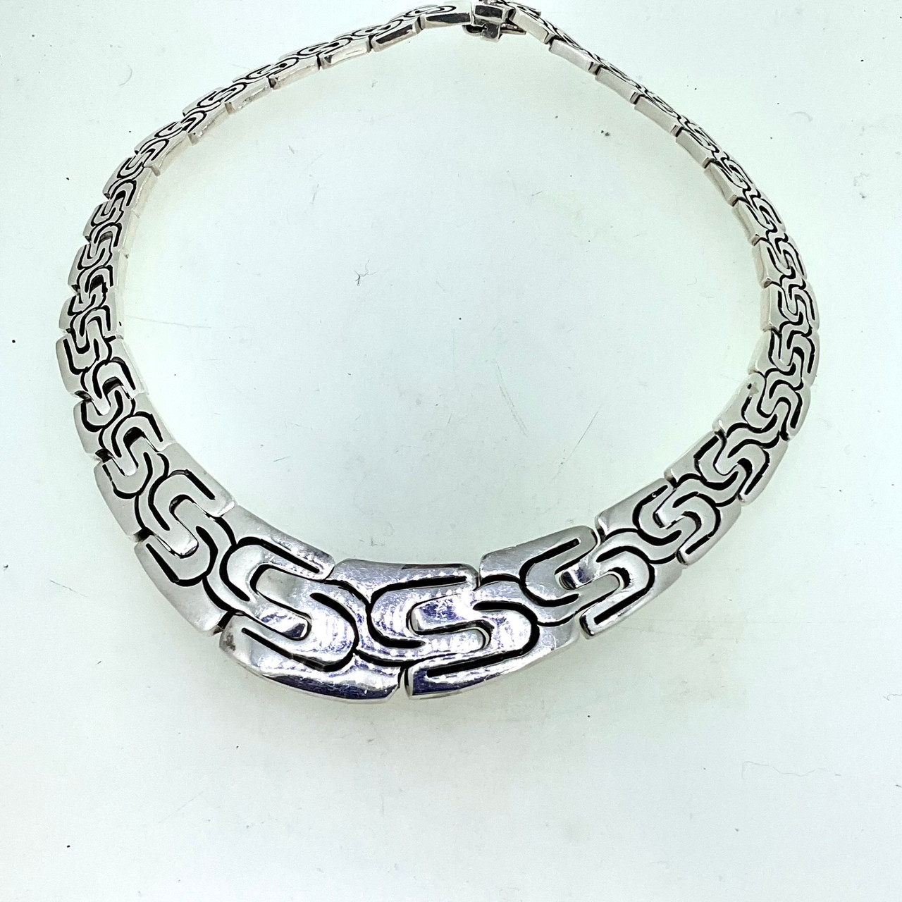 Sterling Silver Taxco Mexico TJ 21 Necklace