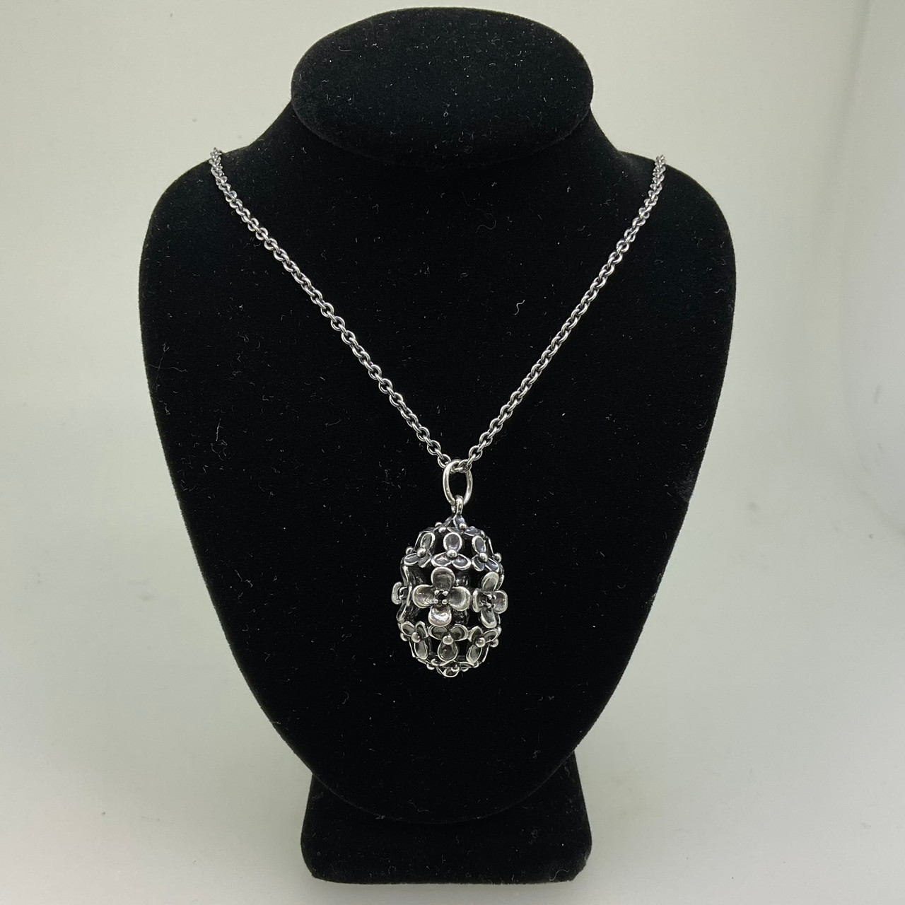 Vintage Sterling Silver White Crystal Necklace - Yourgreatfinds