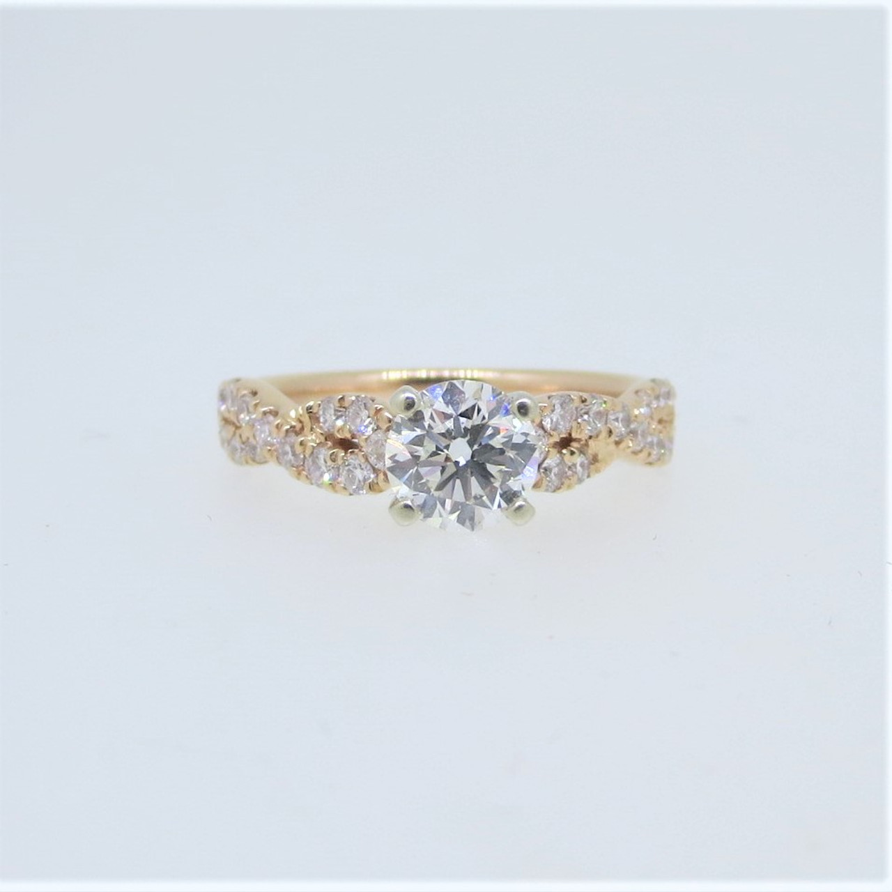 Infinity round brilliant diamond ring