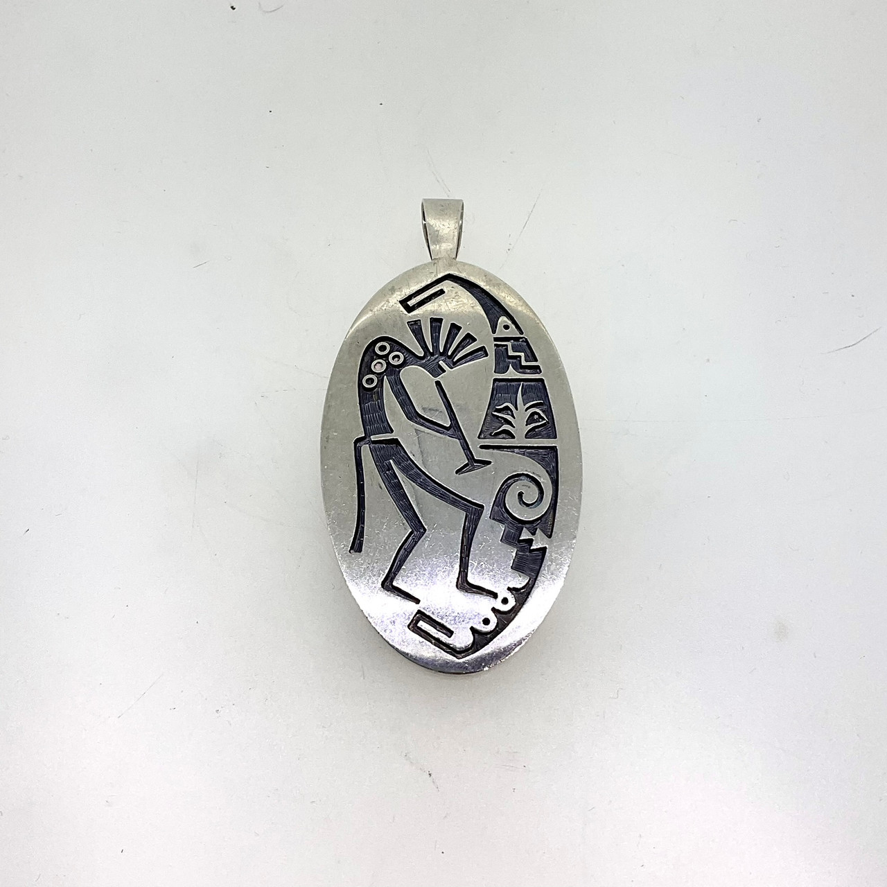 Sterling Silver Large Kokopelli Pendant