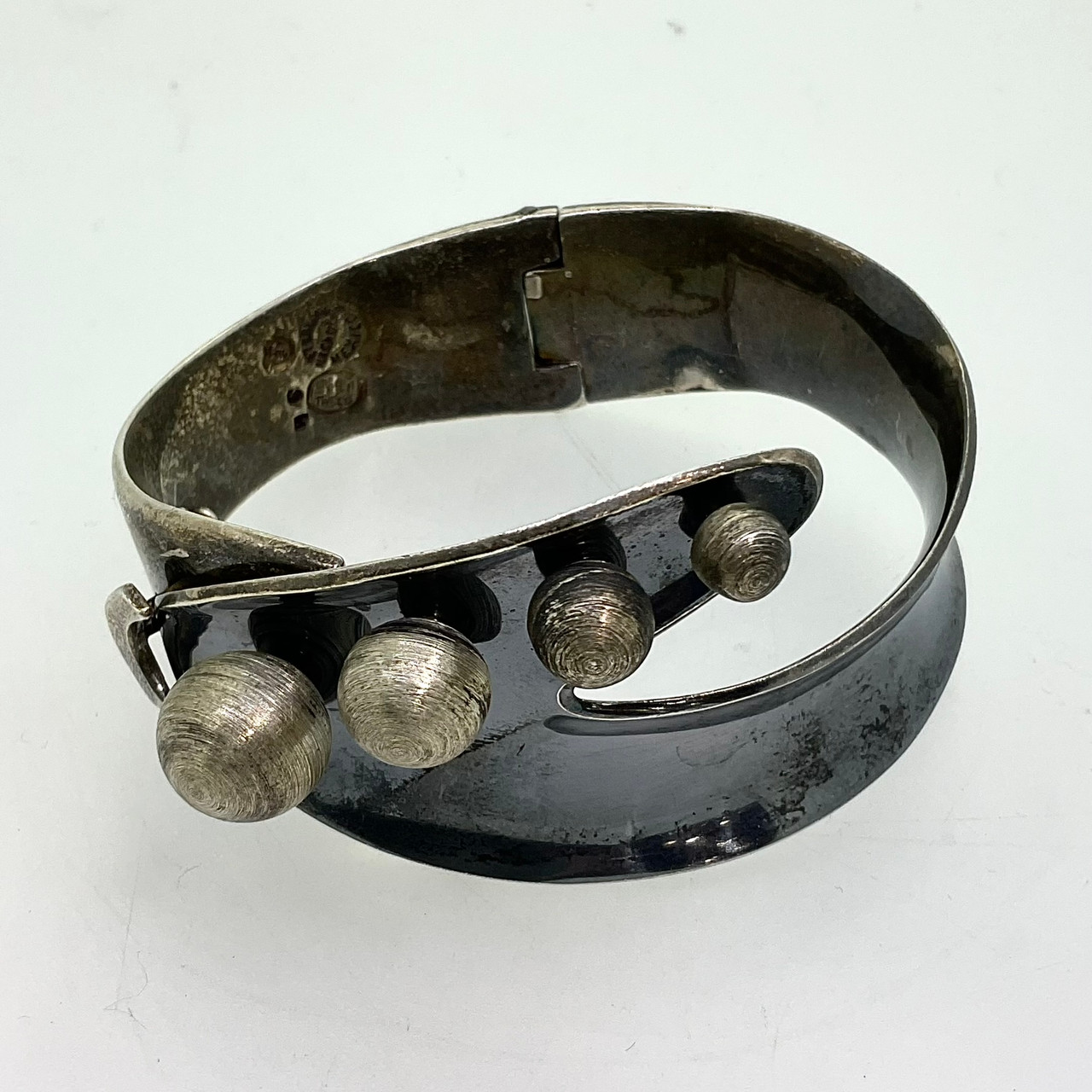 アクセサリー Mexican silver bracelet vintage Signed 970 Antonio Pineda Silver Bracelet - Taxco Mexico