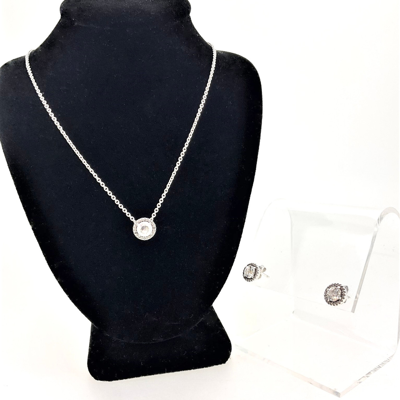 Domed Heart Necklace & Earrings Set | Two-tone | Pandora US