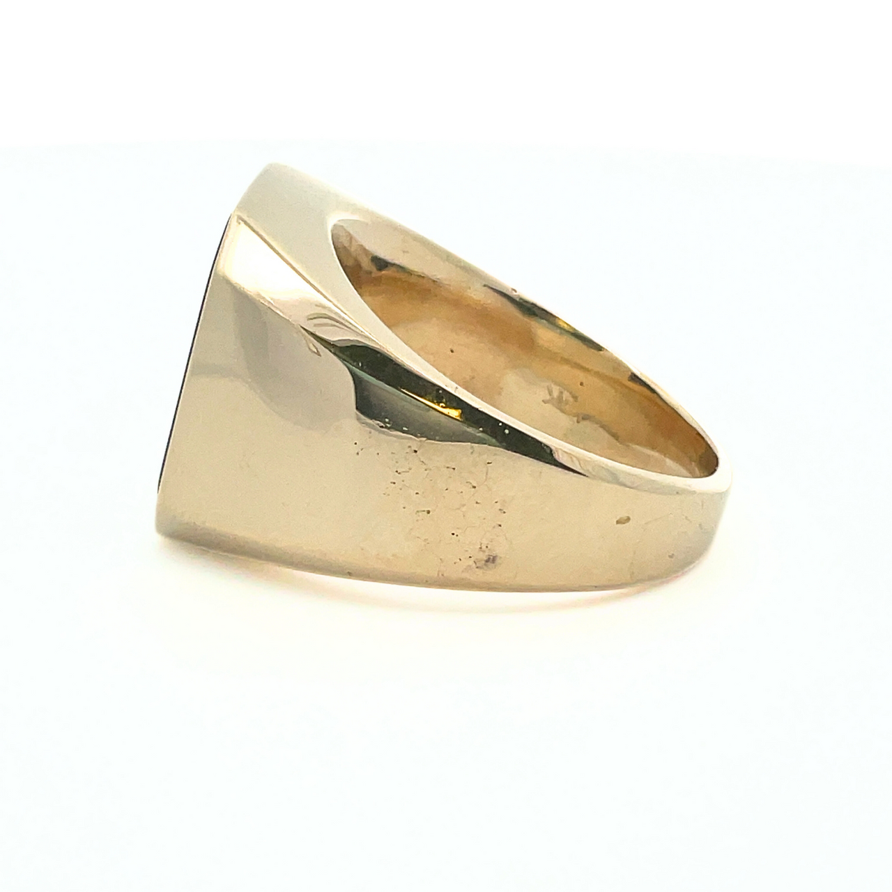 14K Yellow Gold Men's Ruby and Onyx Ring Size 11.25