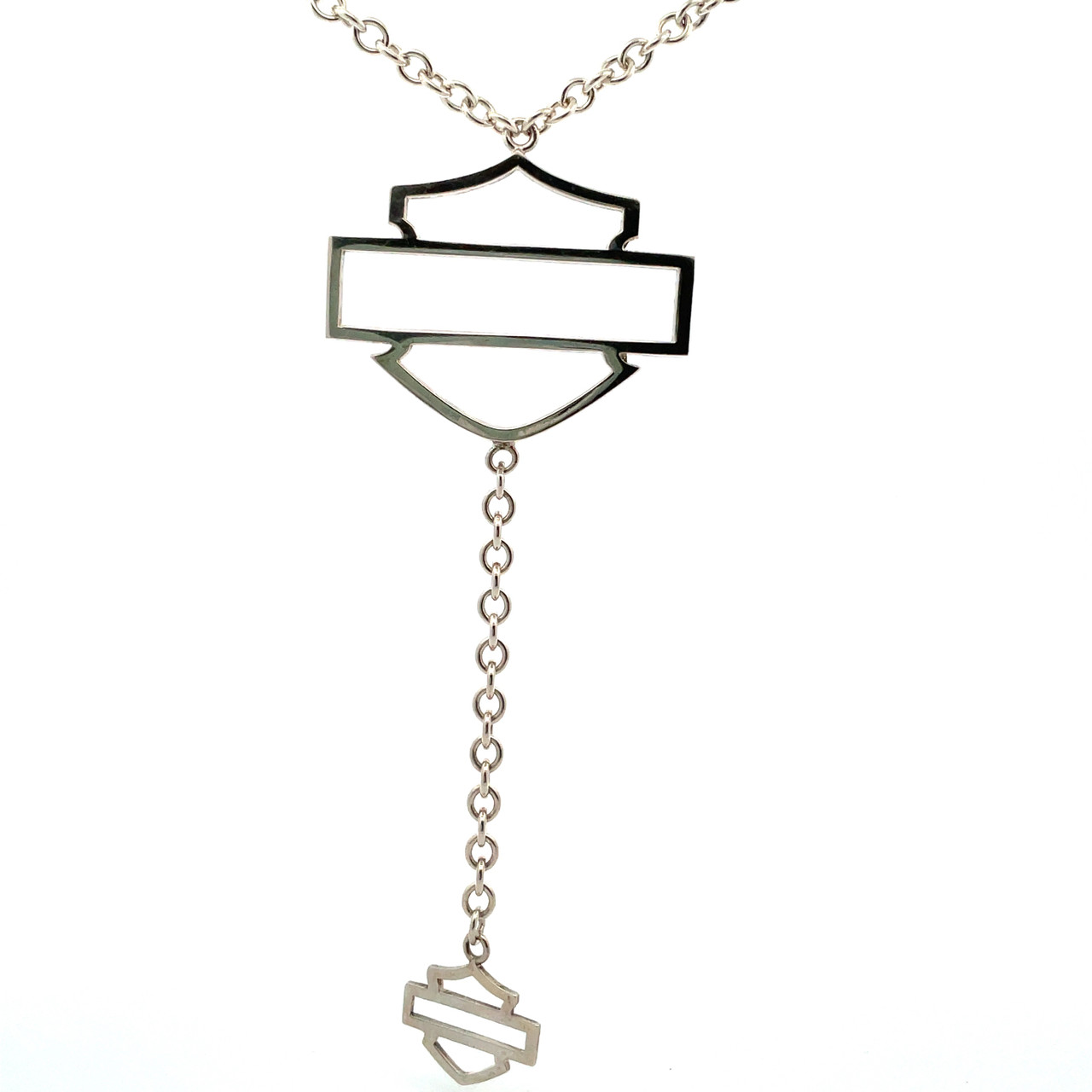 Harley-Davidson ネックレス Harley-Davidson® Men's Vintage B&S Large Link Necklace - Black