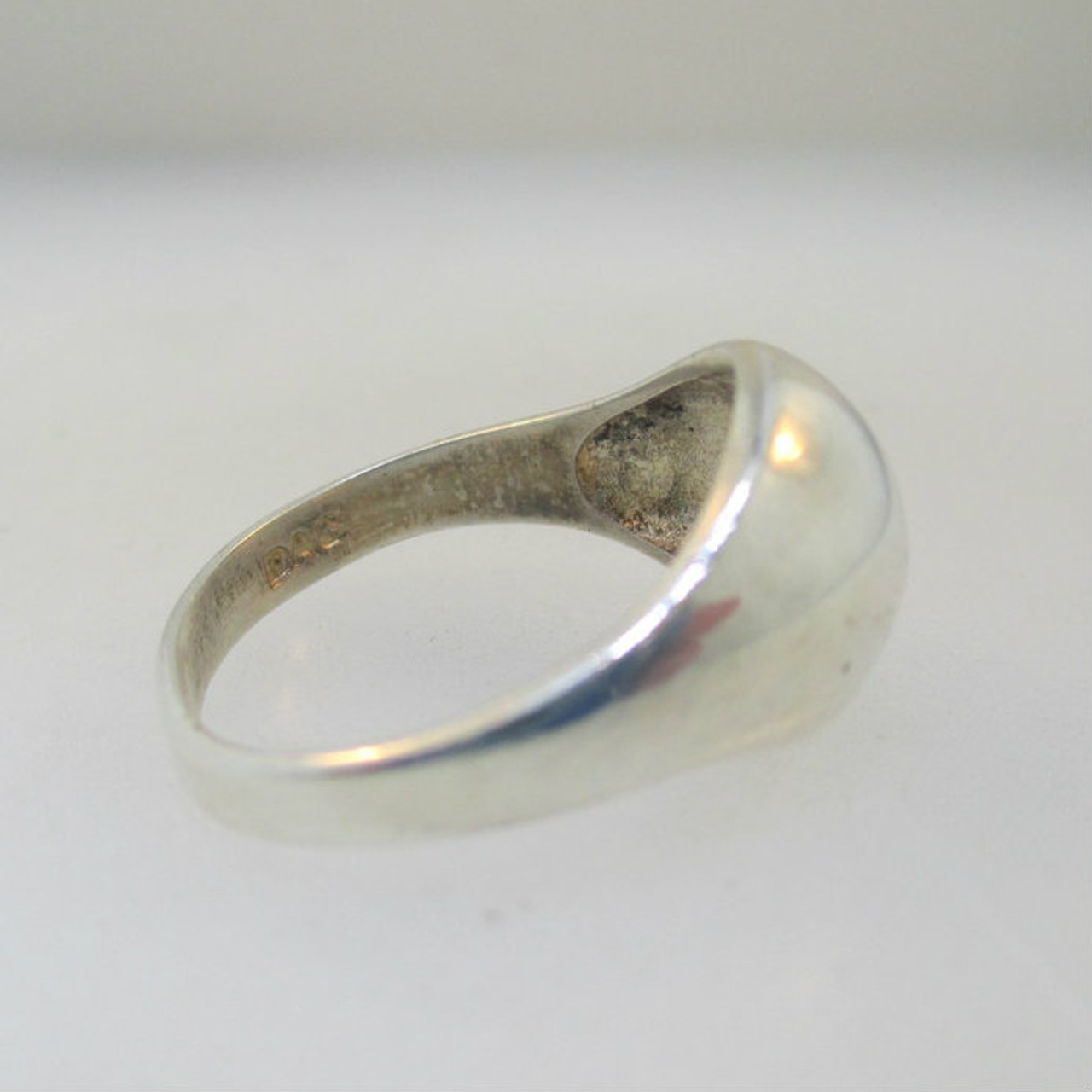 Sterling Silver Smooth Dome Ring Size 7.25 - American Antiques and Jewelry