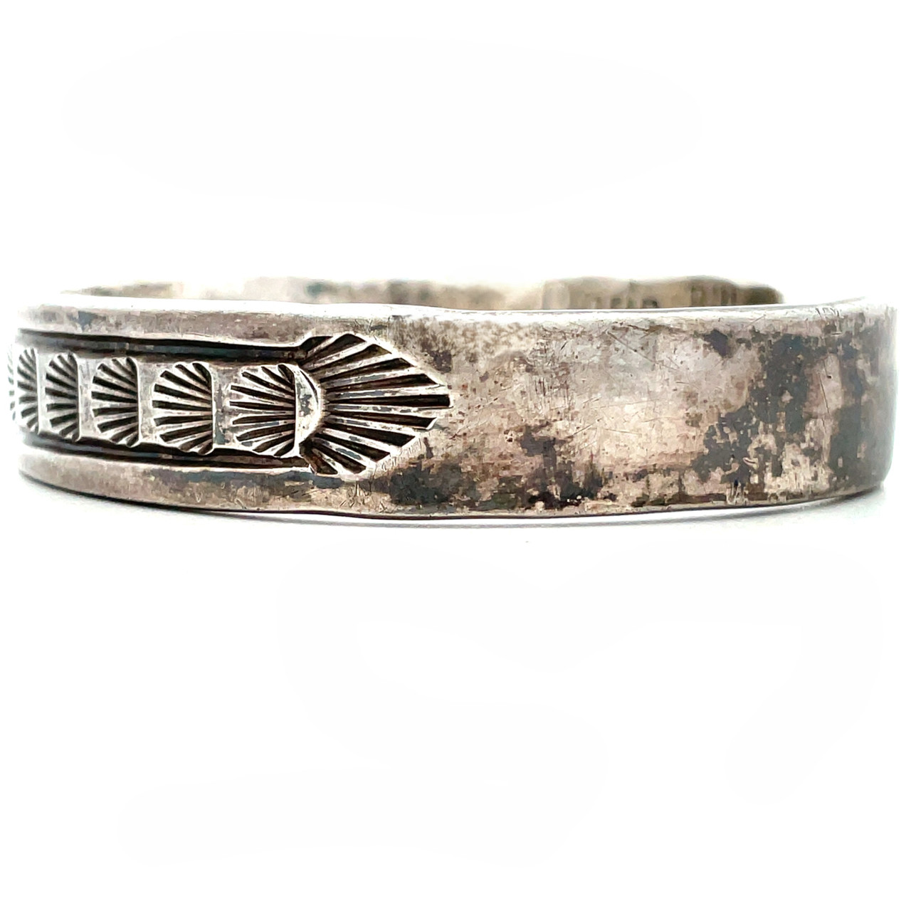 Darin Bill Signed Vintage Navajo Sterling Silver Plant Stamped