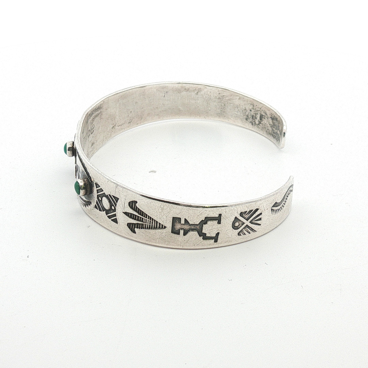 Vintage Navajo Sterling Silver Turquoise Fred Harvey Era Cuff
