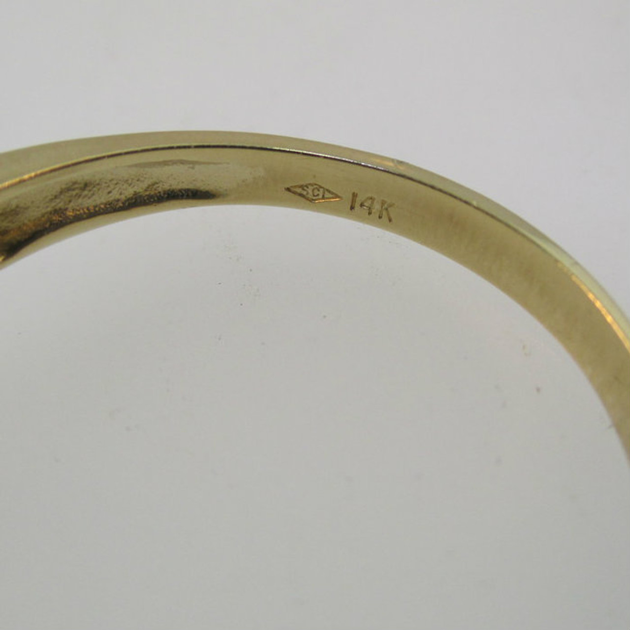 14k Yellow Gold Citrine Emerald Cut Ring Size 9