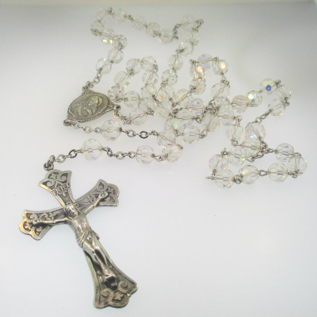 Vintage Antaya Sterling Silver Rosary And Crucifix – Hers and His Treasures