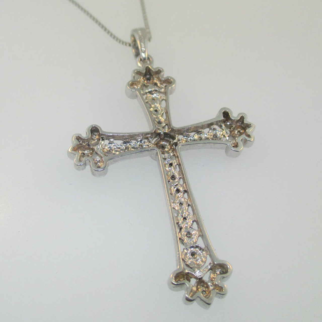 Silver crosses with diamonds clearance