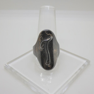 Vintage Sterling Silver T Signet Initial Monogram Ring Size 9