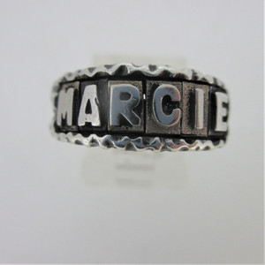 Sterling Silver Ring Heart Shaped with Turquoise Stone Size 7