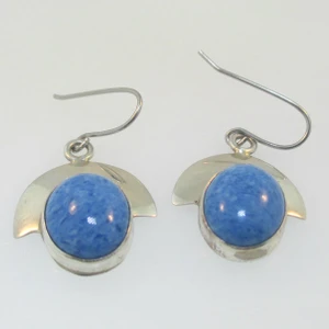 Sterling Silver Signed VHC Lapis Earrings 