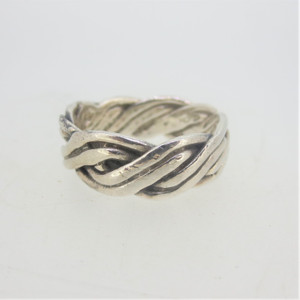 Sterling Silver Braided Ring  Sz 8.75