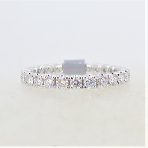 Platinum 1.04cttw Round Diamond Eternity Wedding Anniversary Band Size 7