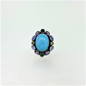 Nicky Butler Sterling Silver Limited Edition 321/1800 Multi Stone Ring Size 6