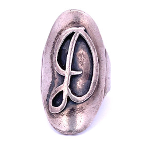Sterling Silver ‘D’ Initial Ring Size 4 1/2