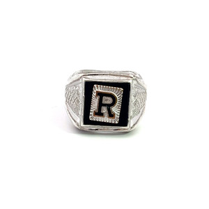 Sterling Silver Monogram Ring – WitzJewelryDesign