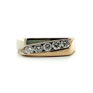 14K Two Tone Gold APP .50cttw Diamond Men's Wedding Band Size 9 14K Two Tone Gold APP .50cttw Diamond Men's Wedding Band Size 9