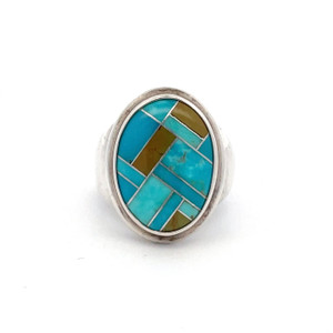 Carolyn Pollack Relios Sterling Silver Turquoise and Jasper Ring Size 6 Carolyn Pollack Relios Sterling Silver Turquoise and Jasper Ring Size 6