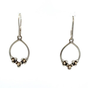 Pandora Sterling Silver Flower Drop Dangle Compose Earrings