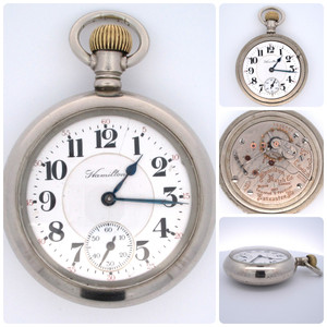 Vintage 1921 Hamilton 940 RR 21j 18s Pocket Watch (B18451 EH) Vintage 1921 Hamilton 940 RR 21j 18s Pocket Watch (B18451 EH)