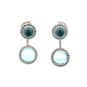 Sterling Silver Topaz Judith Ripka Drop Earrings Sterling Silver Topaz Judith Ripka Drop Earrings
