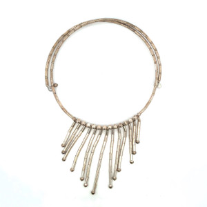 Sterling Silver Carolyn Pollack Relios Flexible Choker Liquid Necklace Sterling Silver Carolyn Pollack Relios Flexible Choker Liquid Necklace