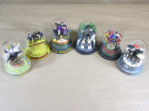 The Beatles Franklin Mint Glass Dome Music Box Collection Complete Set Of 6 (5004350 EH)