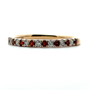 10k Yellow Gold Garnet & Diamonds January Birthstone Stackable Band Ring Size 7 10k Yellow Gold Garnet & Diamonds January Birthstone Stackable Band Ring Size 7