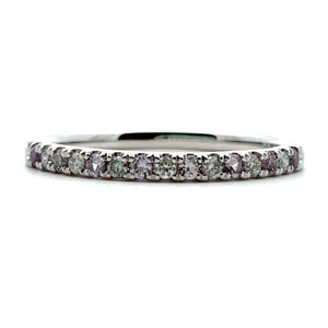 10k White Gold Created Alexandrite & Diamond June Birthstone Stackable Band Ring Size 7 10k White Gold Created Alexandrite & Diamond June Birthstone Stackable Band Ring Size 7