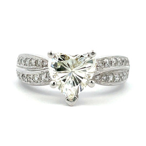 14K White Gold GIA Cert Heart Brilliant 1.72ct Diamond Engagement Ring Size 7.5 14K White Gold GIA Cert Heart Brilliant 1.72ct Diamond Engagement Ring Size 7.5