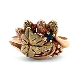 10k Landstroms Black Hills Gold Sapphire Ring Size 7 1/4 10k Landstroms Black Hills Gold Sapphire Ring Size 7 1/4
