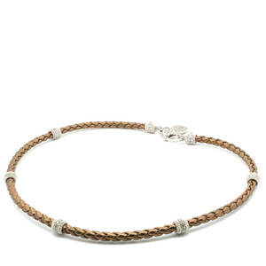 Judith Ripka Sterling Silver Verona Braided 20" Necklace with Heart Charm Judith Ripka Sterling Silver Verona Braided 20" Necklace with Heart Charm
