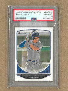2013 Aaron Judge Bowman DP & PROS. #BDPP19 PSA Gem MT 10 (5004498 EH)
