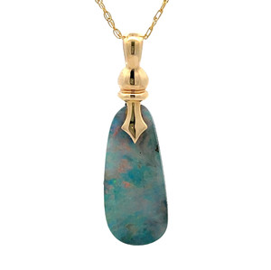 14K Y Gold AUS. Boulder Opal Necklace 18" 14K Y Gold AUS. Boulder Opal Necklace 18"
