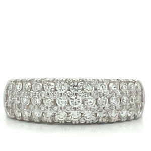 14K White Gold 3 Diamond Band 1.00 Diamond TDW Ring Size 7 14K White Gold 3 Diamond Band 1.00 Diamond TDW Ring Size 7