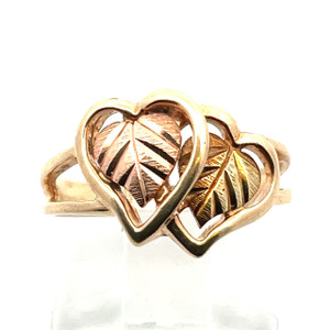 10K Black Hills Gold Coleman Co Two Hearts Ring Size 2.5 10K Black Hills Gold Coleman Co Two Hearts Ring Size 2.5