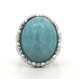 Sterling Sliver Oval Blue Quartz Ring Size 6 Sterling Sliver Oval Blue Quartz Ring Size 6