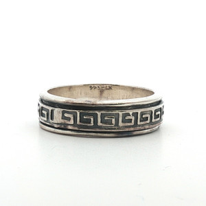 Sterling Silver Textured Spinner Ring Size 14